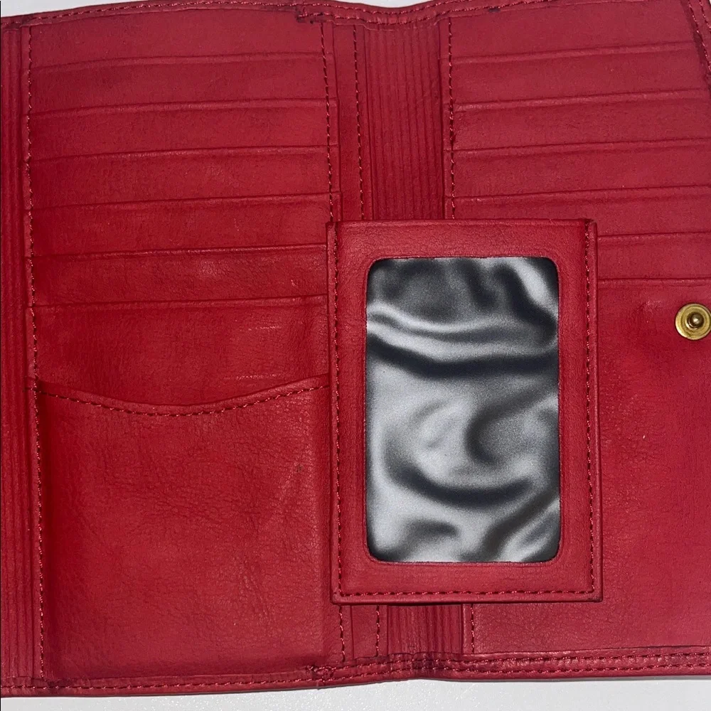 Rolfs Vintage Genuine Red Leather Women's Wallet, 7x4, Classic, Timeless